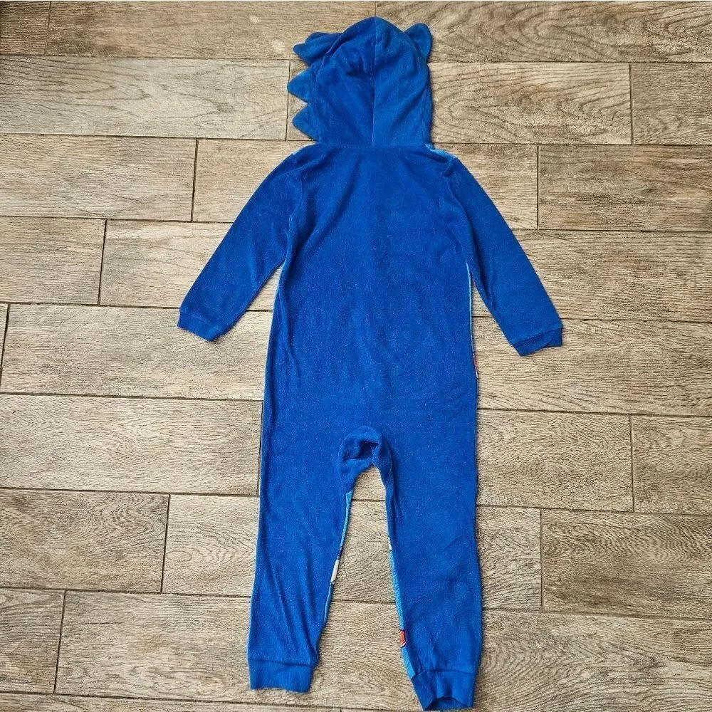 Sonic the Hedgehog Kids One Piece Pajama Blue